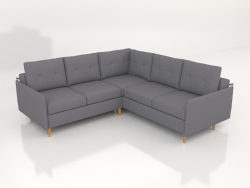 West corner 4-seater folding sofa