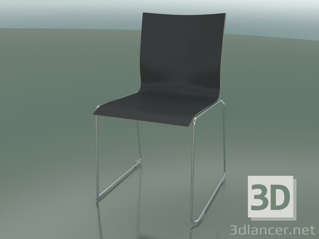 3D Modell Schiebestuhl mit Überbreite ohne Polsterung (127) - Vorschau