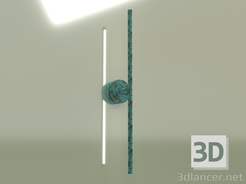 modello 3D Lampada da parete LINE 600 26301-1 (Verde) - anteprima