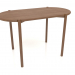 modèle 3D Table à manger DT 08 (extrémité arrondie) (1215x624x754, bois brun clair) - preview