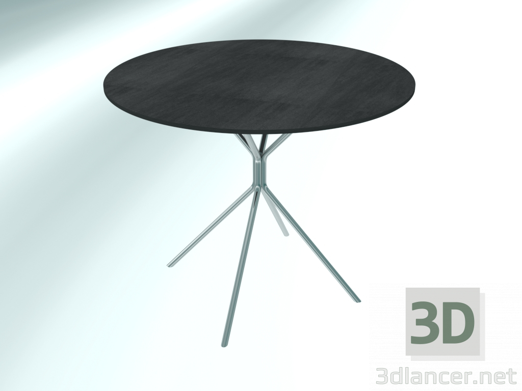 modello 3D Tavolo tondo medio (RH30 cromato CER3, Ø 800 mm, Н660 mm) - anteprima