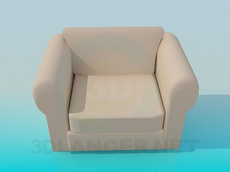 3d модель М'яке крісло – превью