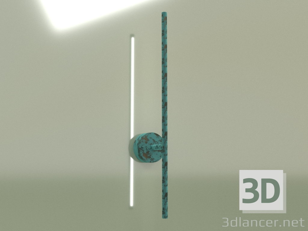 modello 3D Lampada da parete LINE 600 26301-2 (Verde) - anteprima