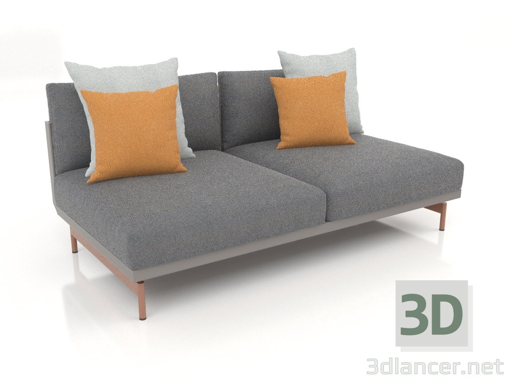 3d model Sofa module, section 4 (Quartz gray) - preview