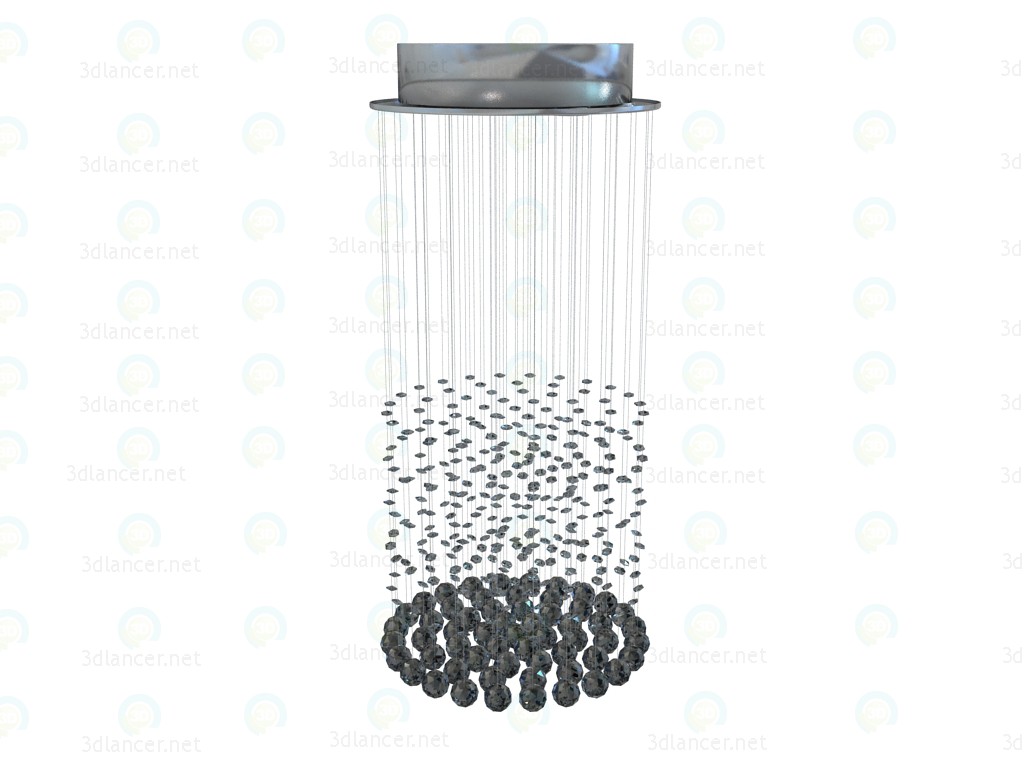 3d model Diamonds Falling Chandelier Dining Room - preview