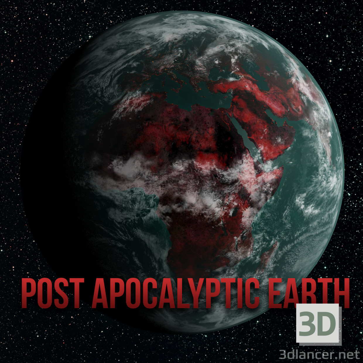 modèle 3D de la terre post-apocalyptique acheter - rendu