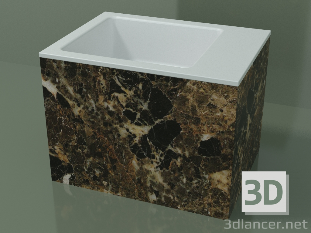 3d model Countertop washbasin (01R122102, Emperador M06, L 48, P 36, H 36 cm) - preview
