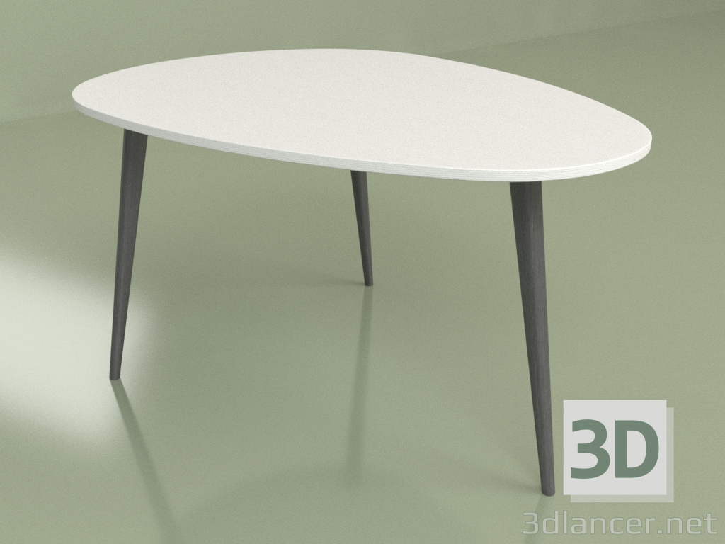 modèle 3D Table basse Rio (plateau Blanc) - preview