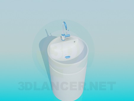 3D Modell rundes Handwaschbecken - Vorschau
