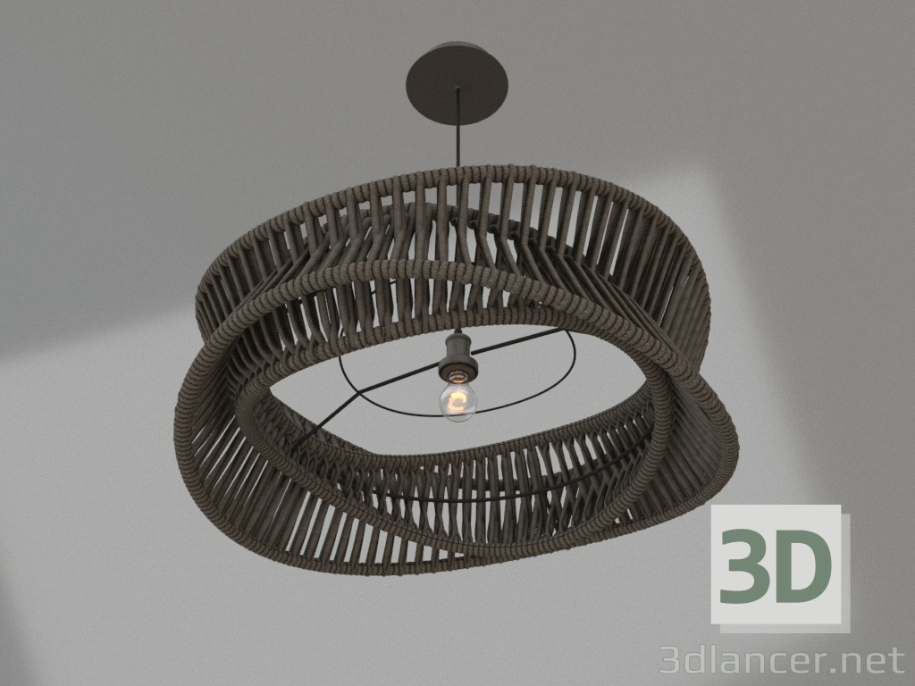 3d model Hanging street lamp (7130) - preview