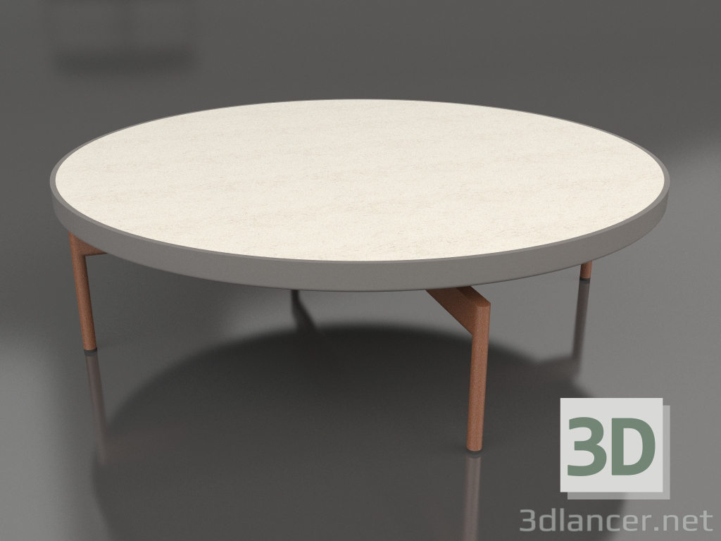 modello 3D Tavolino rotondo Ø120 (Grigio quarzo, DEKTON Danae) - anteprima