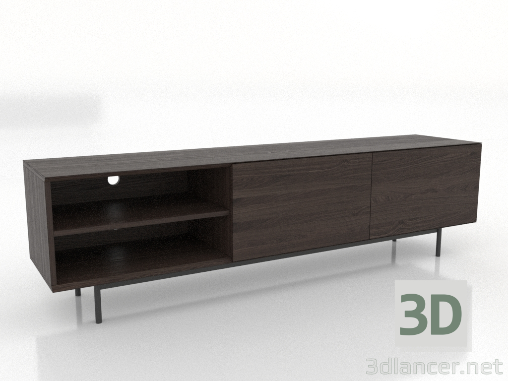 3d model Mueble de TV 1 1800 mm (nogal fresno) - vista previa 3d model Mueble de TV 1 1800 mm (nogal fresno) - vista previa