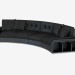 modèle 3D Sofa Semicircular Leather Circus (430) - preview