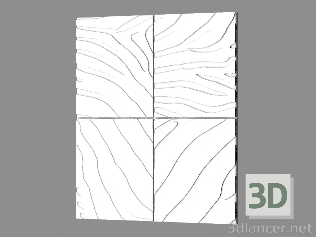 3d модель Гіпсова стінна панель (арт 121) – превью