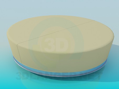3D modeli Oval kanepe - önizleme