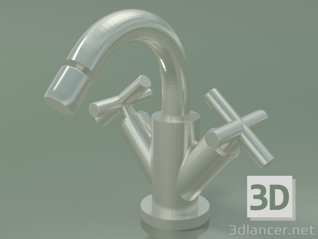 3D Modell Einloch-Bidetmischer mit Abfall (24 510 892-06) - Vorschau