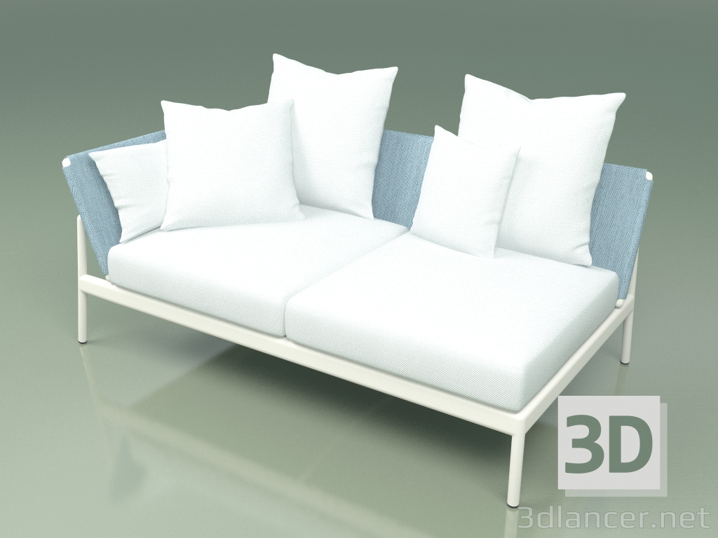 3D Modell Sofamodul rechts 004 (Metal Milk, Batyline Sky) - Vorschau