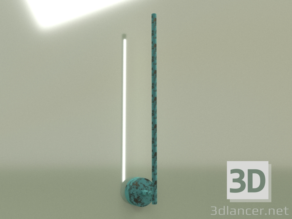 modello 3D Lampada da parete LINE 600 26301-3 (Verde) - anteprima