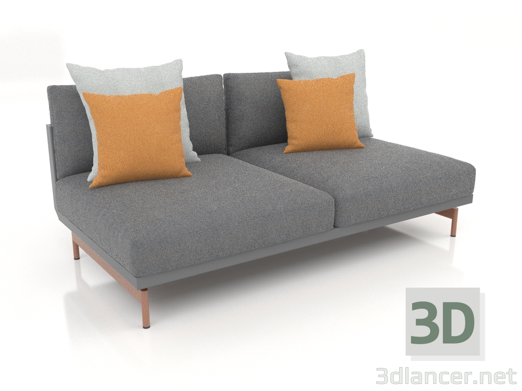 Modelo 3d Módulo sofá, secção 4 (Antracite) - preview