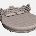3D Modell Bett Doppel kreisförmige Konstellation - Vorschau