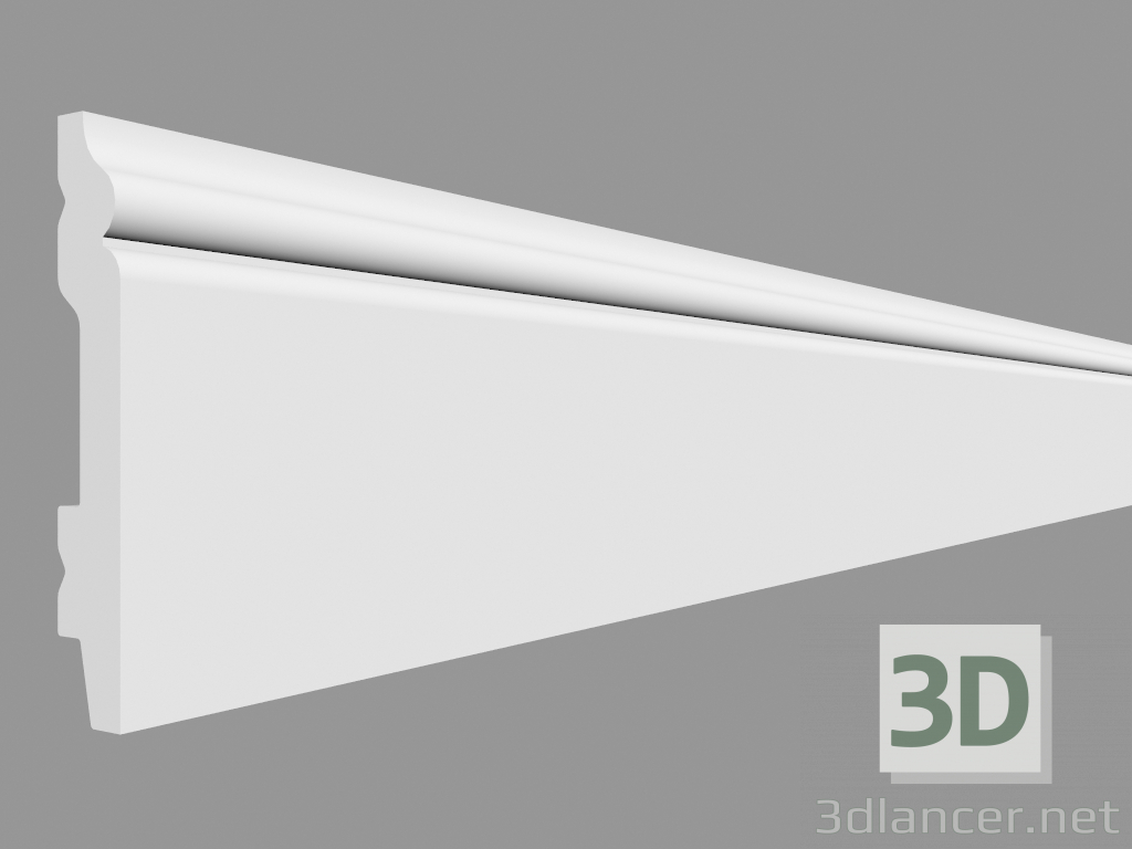 modello 3D Plinth SX165 - CONTOUR (200 x 6.9 x 1.1 cm) - anteprima