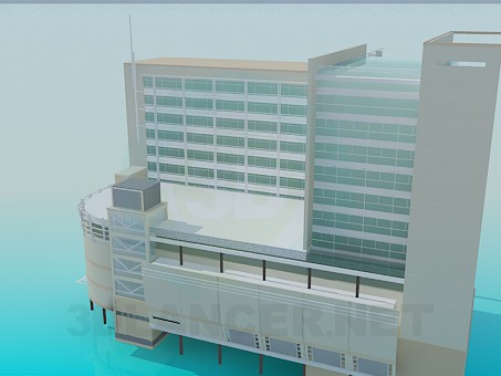3d model Edificio de oficinas - vista previa