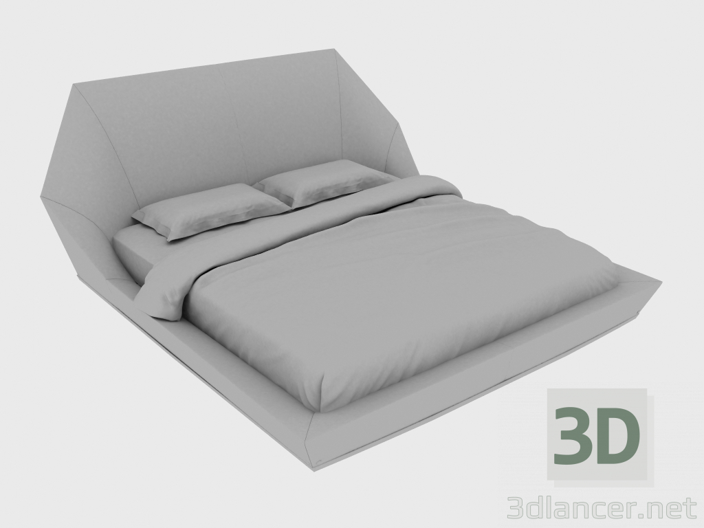 3d model Double bed YUME BED DOUBLE (255x255xH112) - preview
