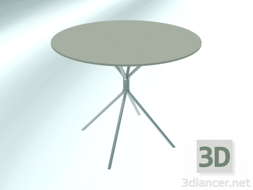 modello 3D Tavolo tondo medio (RH30 cromato G3, Ø 800 mm, H660 mm) - anteprima