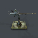 3d Machine gun turret 3d model модель купить - ракурс