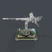 3d Machine gun turret 3d model модель купить - ракурс