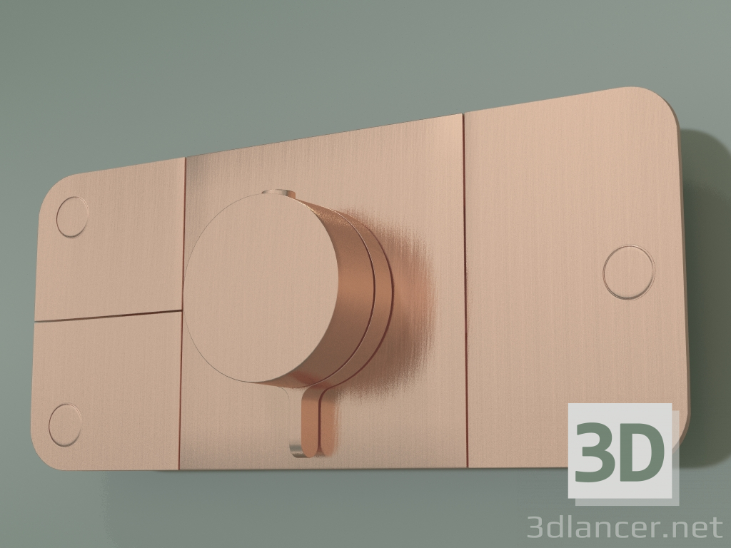3D modeli Duş bataryası, 3 çıkış (45713310) - önizleme