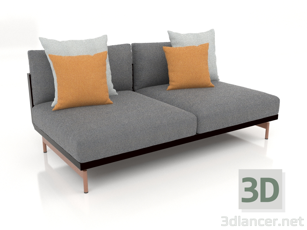 3d model Sofa module, section 4 (Black) - preview
