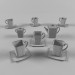 servicio de café 3D modelo Compro - render