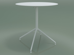 Runder Tisch 5744 (H 72,5 - Ø69 cm, ausgebreitet, Weiß, V12)