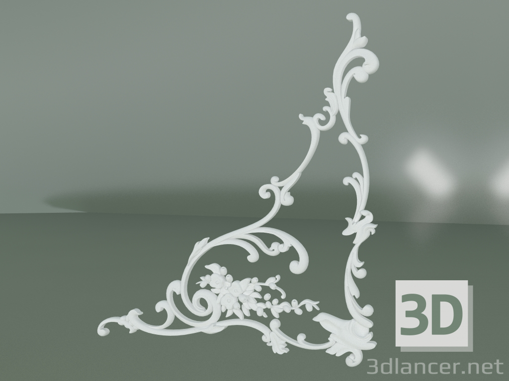 modello 3D Elemento decorativo in stucco ED031 - anteprima