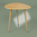 3d модель Приставной столик Капля (желтая охра, светлый шпон) – превью