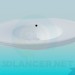 3D modeli Geniş oval lavabo - önizleme