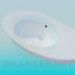 modello 3D Ampio lavello ovale - anteprima