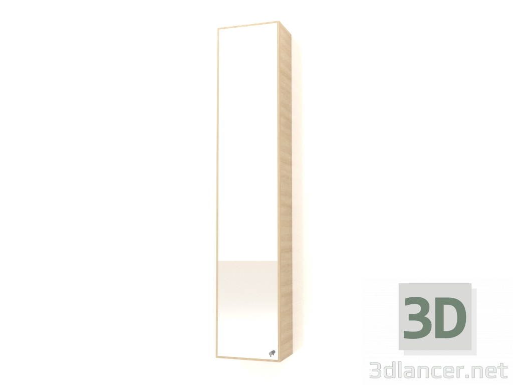 3D Modell Spiegel mit Schublade ZL 09 (300x200x1500, Holz weiß) - Vorschau
