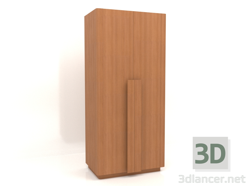 modèle 3D Armoire MW 04 bois (option 3, 1000x650x2200, bois rouge) - preview