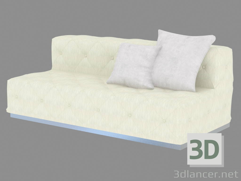 3D modeli Çift kişilik kanepe düz Diamante (200) - önizleme