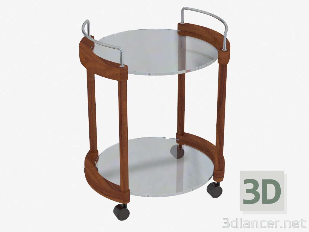 3D Modell Serviertisch auf Rädern (Art. JSD 4503A) - Vorschau