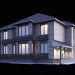 3D Teraslı iki katlı ev modeli satın - render