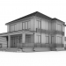 3 डी एक छत के साथ दो मंजिला घर मॉडल खरीद - रेंडर
