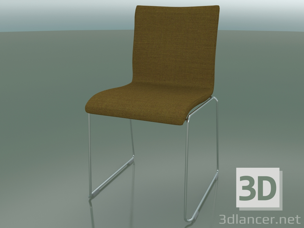 3D Modell Schiebestuhl, extra breit, mit Stoffbezug, gepolstert (127) - Vorschau