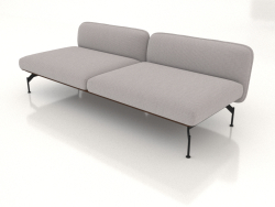 Módulo sofá 2,5 plazas (tapizado exterior de piel)