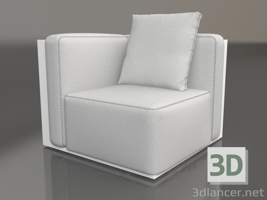 modello 3D Modulo divano, sezione 6 (Bianco) - anteprima