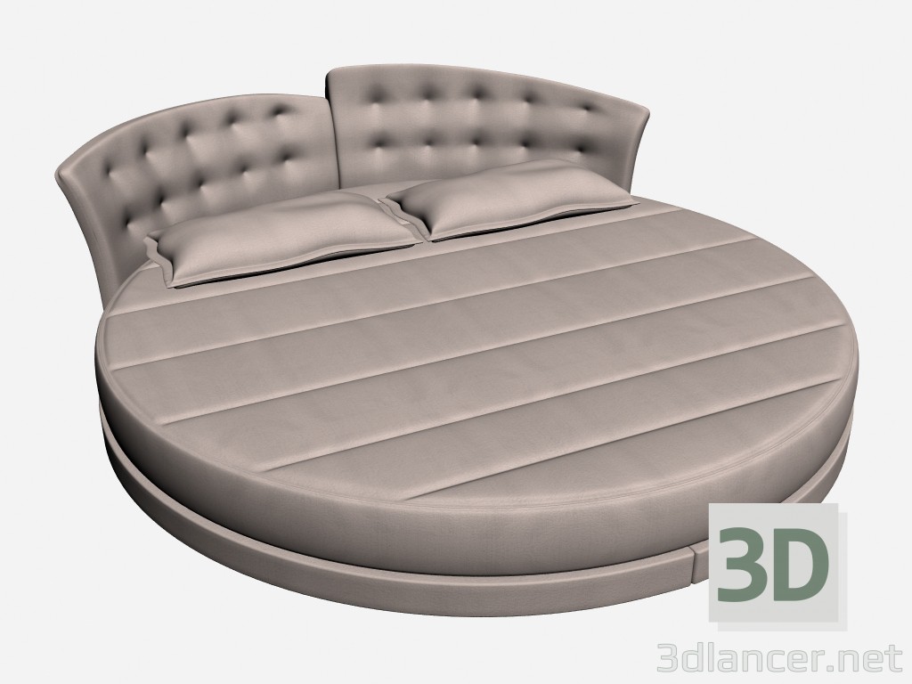 3D Modell Bett Runde Doppel FELIX - Vorschau