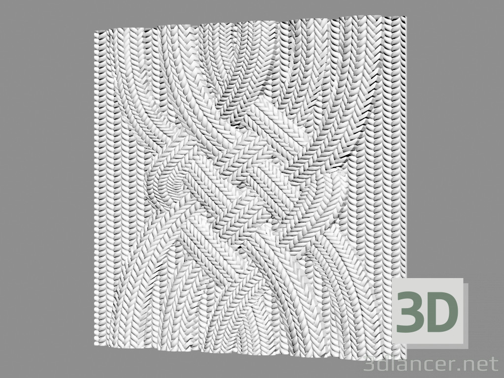 modello 3D Pannello murale in gesso (art. 126) - anteprima