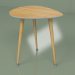 3d модель Приставной столик Капля (светло-серый, светлый шпон) – превью